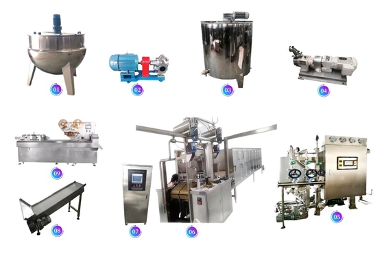 150/300/450/600Kg/H Hard Candy Production Line Industrial Commercial Candy Production Machine