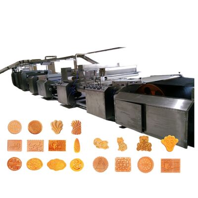 Sandwich Commercial Biscuit Making Machine Production Line Biscuit Equipment Machinery Capacity 50 - 1200Kg/H